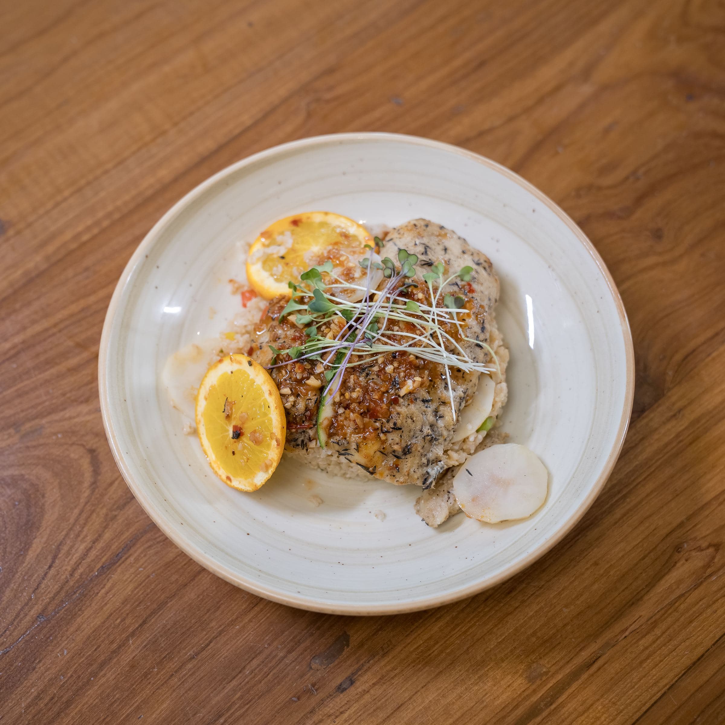 Orange-Chilli Glazed Fish