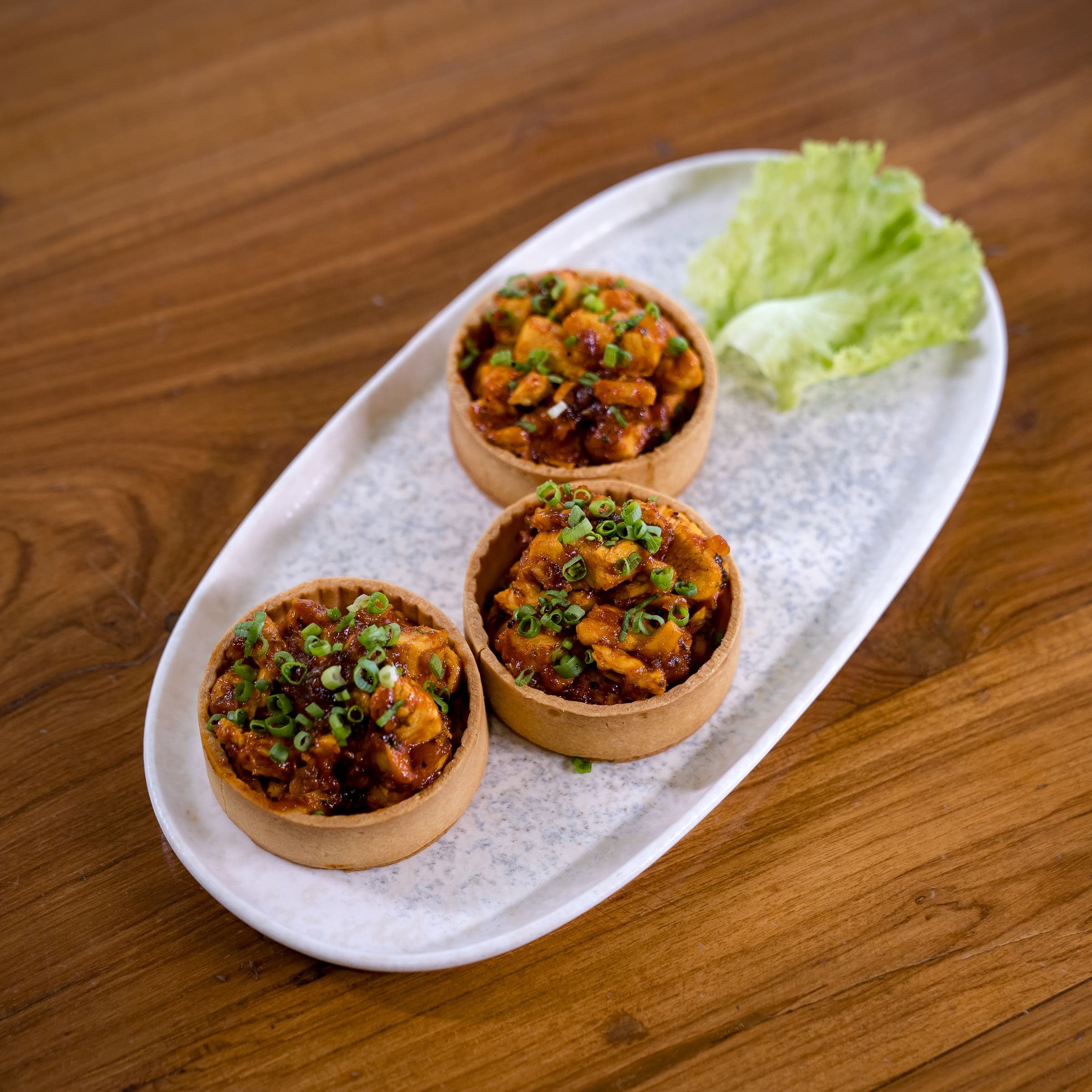 Sriracha Mango Chicken Tart