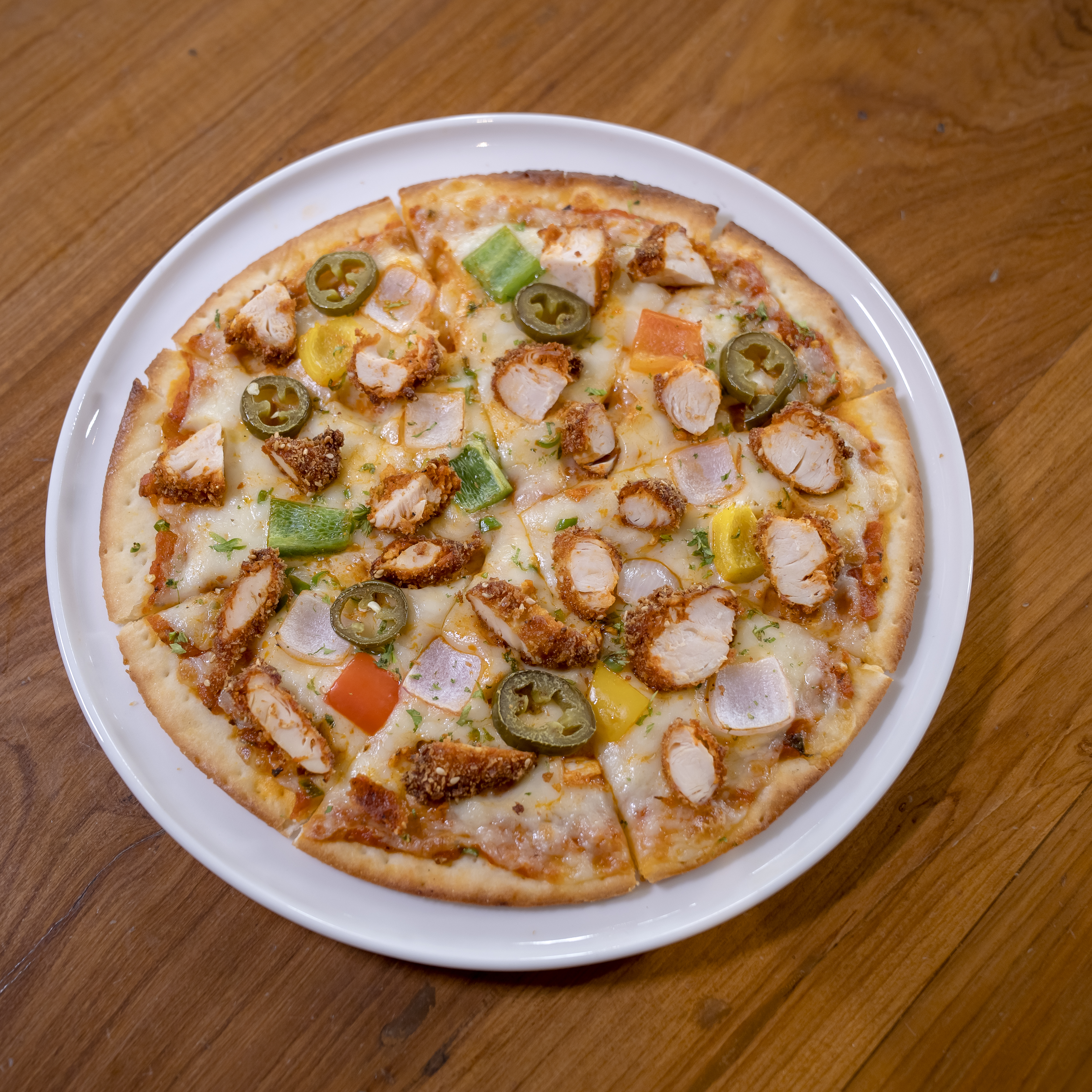 Fiery Chicken Pizza