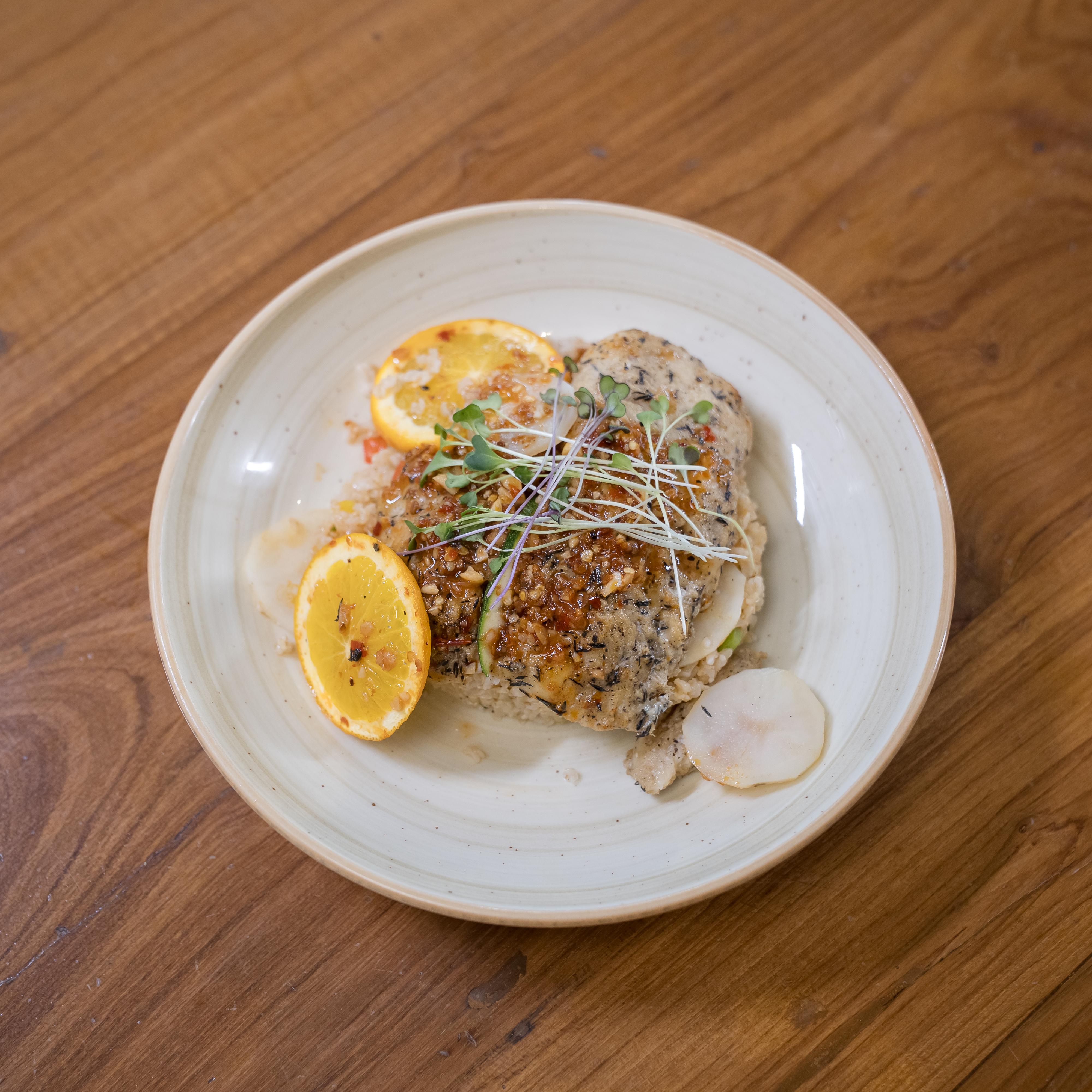 Orange-Chilli Glazed Fish