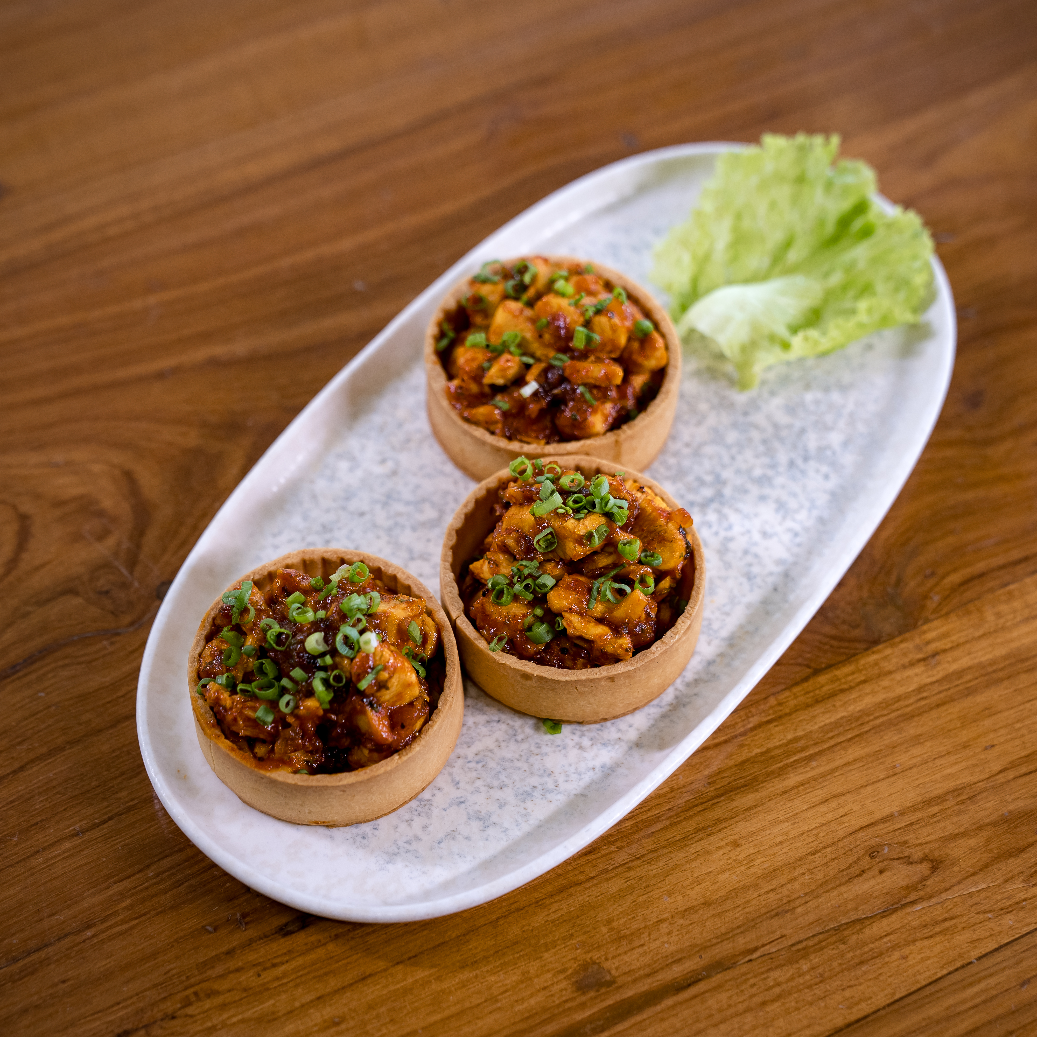 Sriracha Mango Chicken Tart