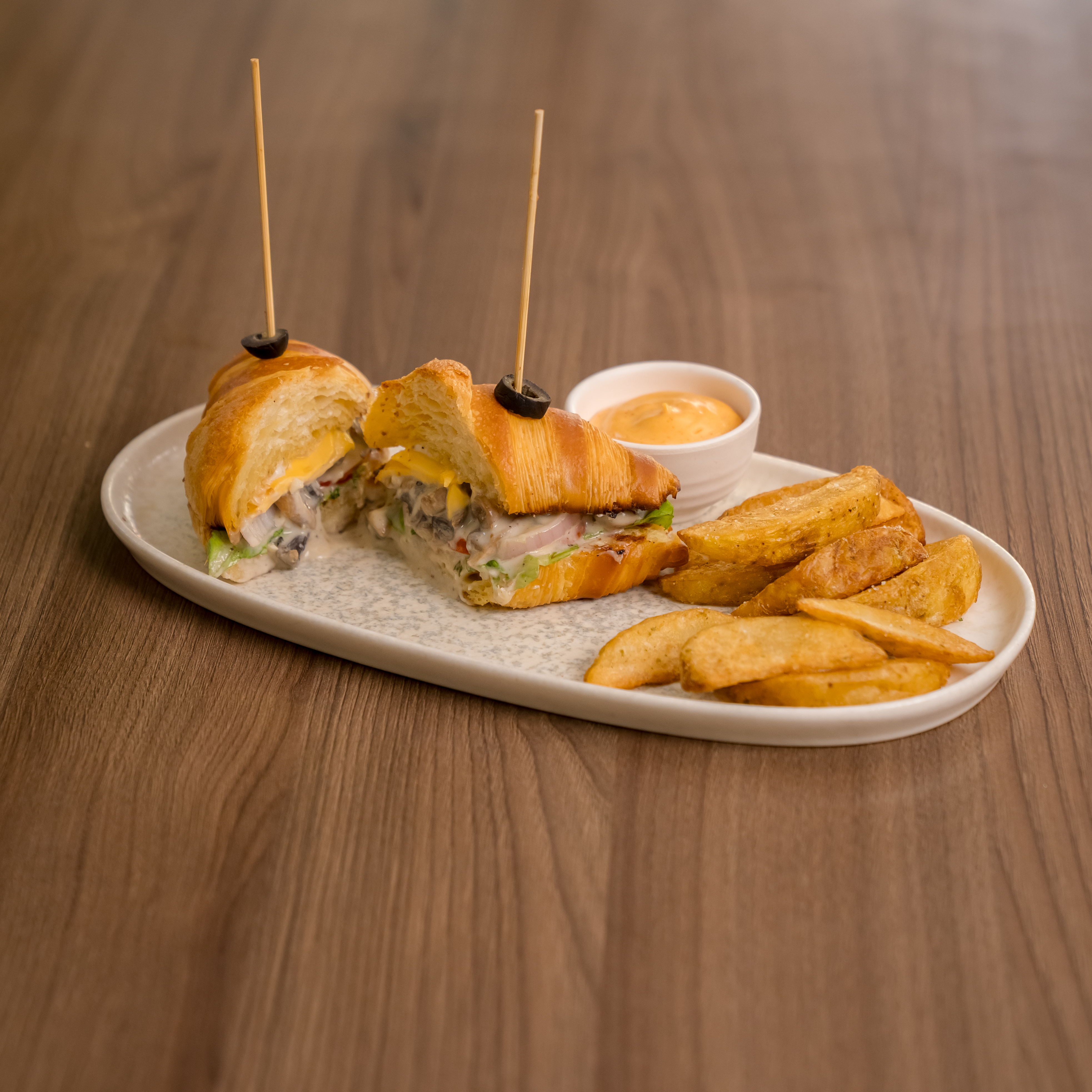 Mushroom Cheese Croissant